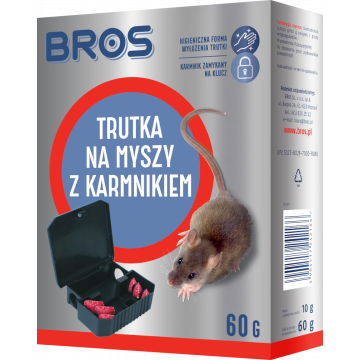 Trutka na myszy z karmnikiem, 60 g - Bros
