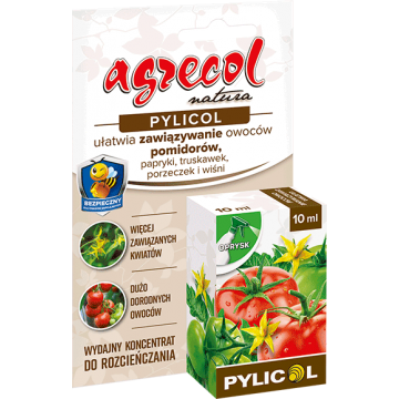 Pylicol ułatwiający zawiązywanie pomidorów, papryki, malin, 10 ml - Agrecol